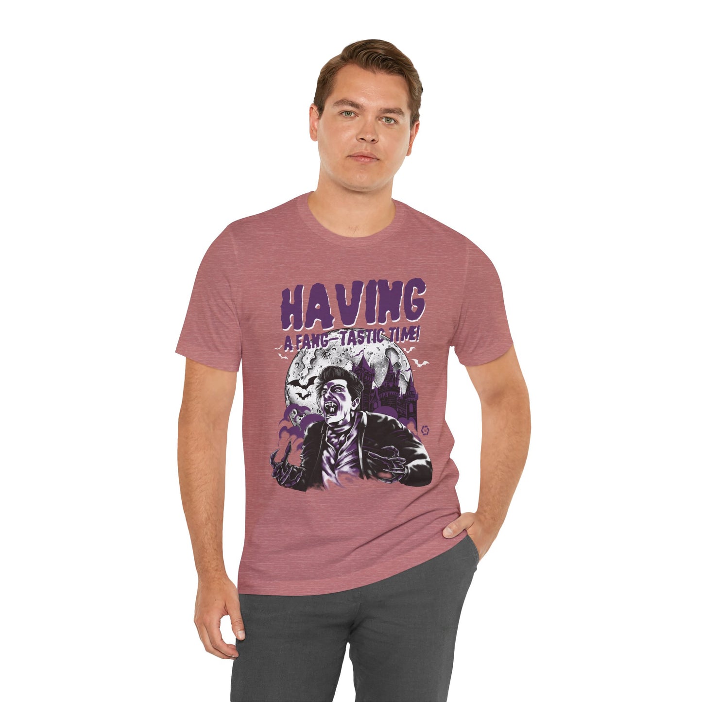 Dracula - Having a Fangtastic Time - Adult Short Sleeve Tee