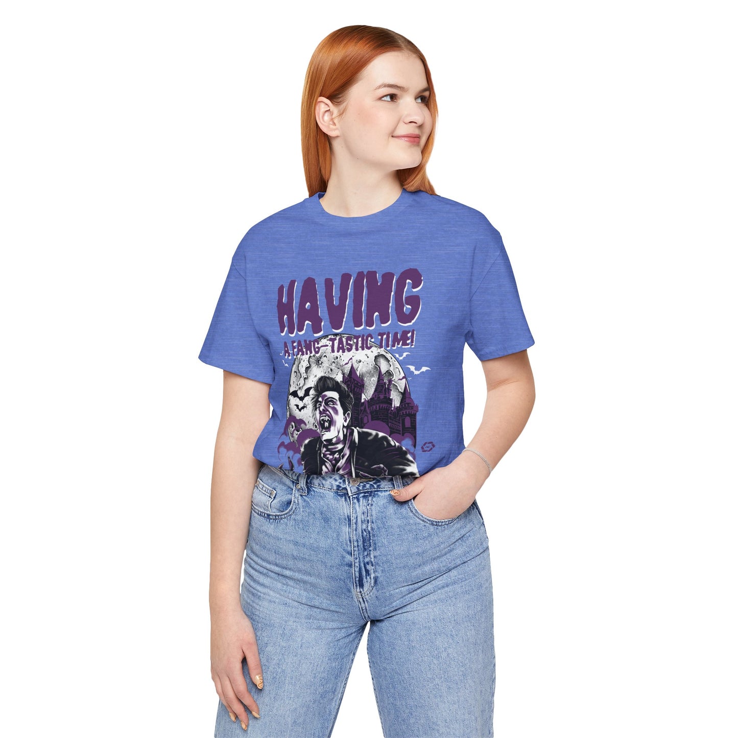 Dracula - Having a Fangtastic Time - Adult Short Sleeve Tee