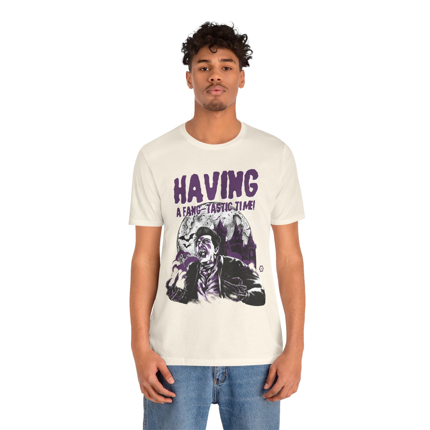Dracula - Having a Fangtastic Time - Adult Short Sleeve Tee