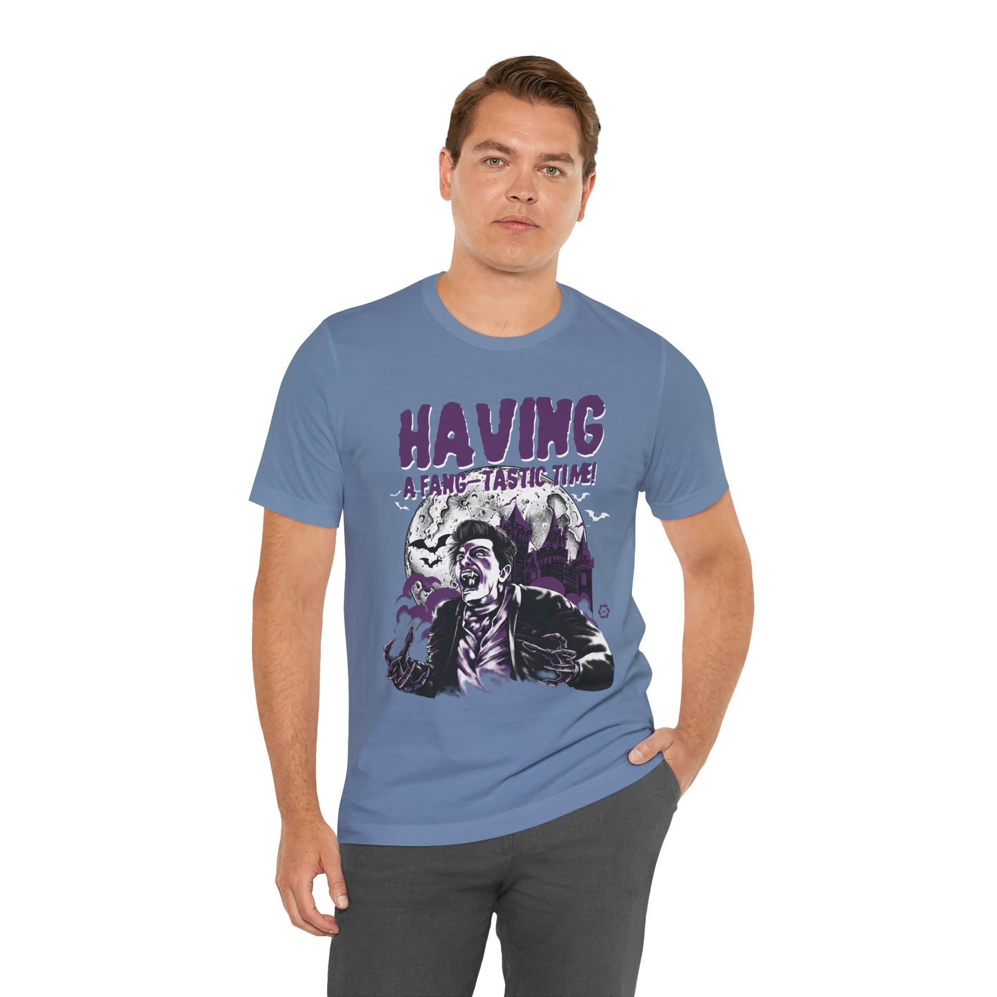 Dracula - Having a Fangtastic Time - Adult Short Sleeve Tee