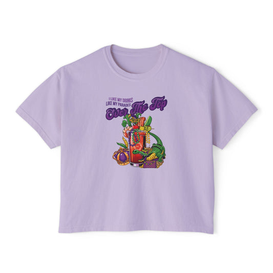 Mardi Gras, Over the Top - Women's Boxy Tee