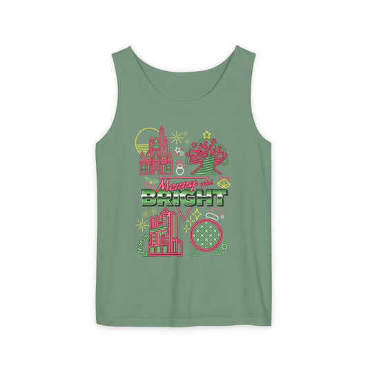 Merry & Bright, Neon Park Landmarks - Tank Top