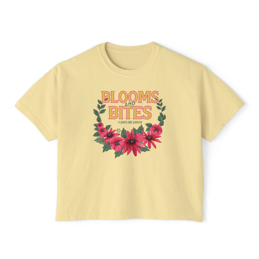 Blooms and Bites, Flower and Garden - Women's Boxy Tee
