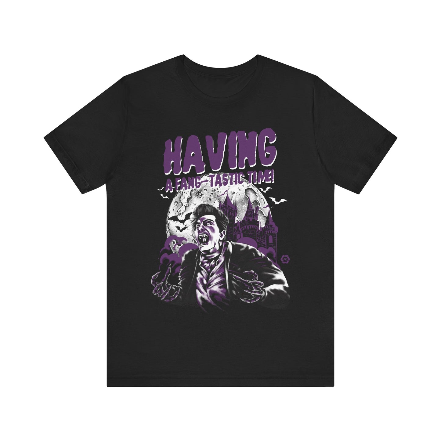 Dracula - Having a Fangtastic Time - Adult Short Sleeve Tee
