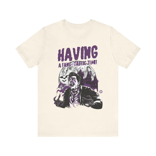 Dracula - Having a Fangtastic Time - Adult Short Sleeve Tee