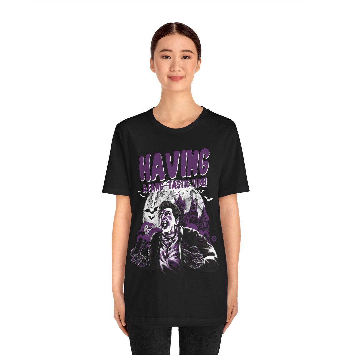 Dracula - Having a Fangtastic Time - Adult Short Sleeve Tee