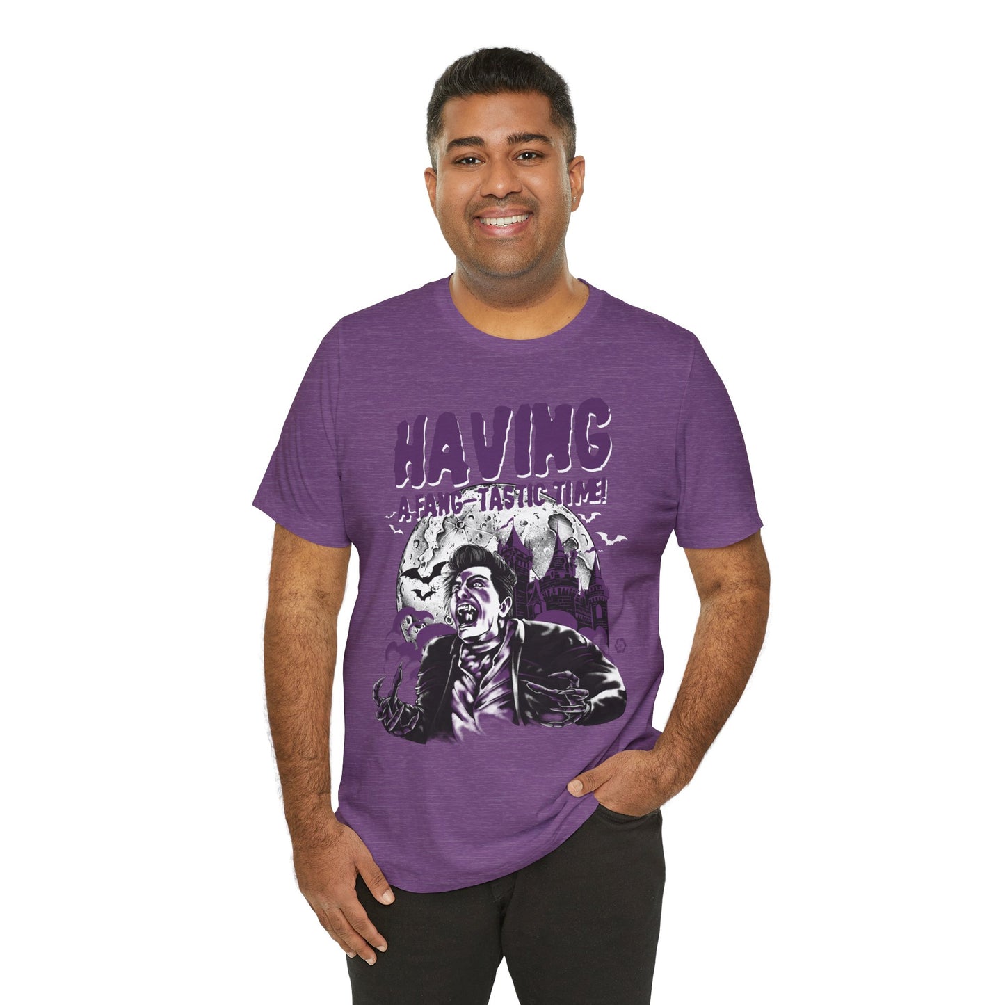 Dracula - Having a Fangtastic Time - Adult Short Sleeve Tee