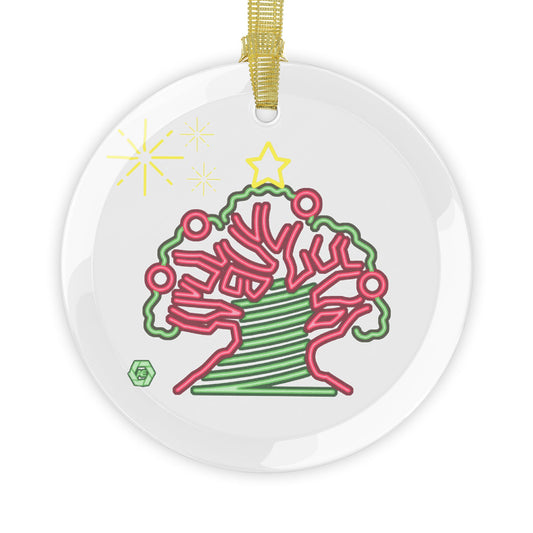 Tree of Life, Neon Landmark - Glass Ornaments