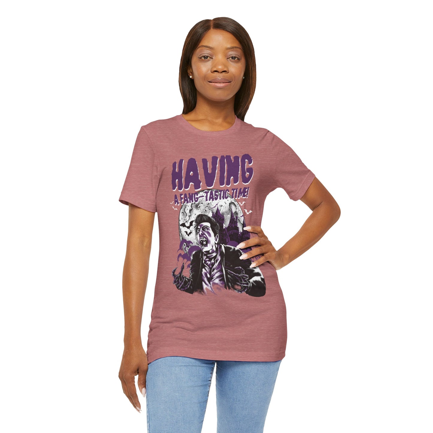 Dracula - Having a Fangtastic Time - Adult Short Sleeve Tee